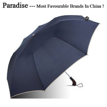 Load image into Gallery viewer, Big Umbrella Automatic 128cm Men Rain Woman Windproof  Large Male Women Sun 2 Floding Large Umbrella Travel Outdoor