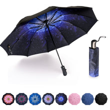 Load image into Gallery viewer, Reverse Folding Automatic Umbrella Inverted Inside Out Sun Rain Women Umbrella 10 Ribs Strong Windproof Women's Umbrellas
