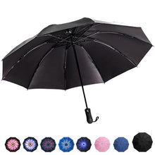 Load image into Gallery viewer, Reverse Folding Automatic Umbrella Inverted Inside Out Sun Rain Women Umbrella 10 Ribs Strong Windproof Women's Umbrellas