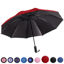 Load image into Gallery viewer, Reverse Folding Automatic Umbrella Inverted Inside Out Sun Rain Women Umbrella 10 Ribs Strong Windproof Women's Umbrellas
