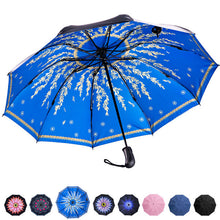 Load image into Gallery viewer, Reverse Folding Automatic Umbrella Inverted Inside Out Sun Rain Women Umbrella 10 Ribs Strong Windproof Women's Umbrellas