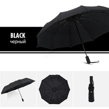Load image into Gallery viewer, 3Folding Fully automatic Wind resistance Umbrella Rain Women Double Umbrella cloth The New Business Fashion Outdoor Male Parasol