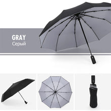 Load image into Gallery viewer, 3Folding Fully automatic Wind resistance Umbrella Rain Women Double Umbrella cloth The New Business Fashion Outdoor Male Parasol