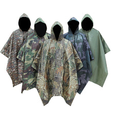 Load image into Gallery viewer, Man Military Impermeable Camo Raincoat Waterproof Rain Coat Men Raincoat Women Awning From The Rain Motorcycle Rain Poncho