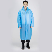 Load image into Gallery viewer, Waterproof poncho with sleeves eva travel raincoat adult non-disposable raincoat Siamese environmentally friendly transparent