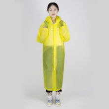 Load image into Gallery viewer, Waterproof poncho with sleeves eva travel raincoat adult non-disposable raincoat Siamese environmentally friendly transparent