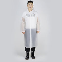 Load image into Gallery viewer, Waterproof poncho with sleeves eva travel raincoat adult non-disposable raincoat Siamese environmentally friendly transparent