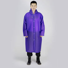 Load image into Gallery viewer, Waterproof poncho with sleeves eva travel raincoat adult non-disposable raincoat Siamese environmentally friendly transparent