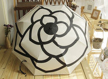 Load image into Gallery viewer, High-end boutique small fragrant camellia automatic umbrella sun shade UV umbrella classic women's umbrella