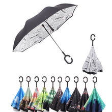 Load image into Gallery viewer, Reverse Umbrella Inverted Anti UV Umbrella Man Umbrellas C Handle Windproof Women Sun and Rain invertido Paraguas Parapluie