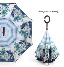 Load image into Gallery viewer, Reverse Umbrella Inverted Anti UV Umbrella Man Umbrellas C Handle Windproof Women Sun and Rain invertido Paraguas Parapluie