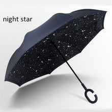 Load image into Gallery viewer, Reverse Umbrella Inverted Anti UV Umbrella Man Umbrellas C Handle Windproof Women Sun and Rain invertido Paraguas Parapluie